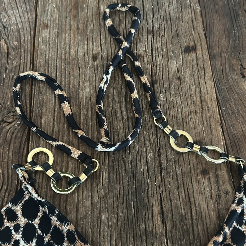 Vix Animal Printed Triangle String Halter Bikini … - image 3